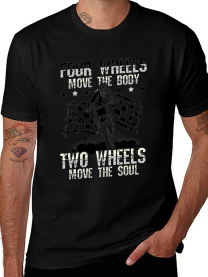 Camiseta Negra Motociclismo Dos Ruedas El Alma