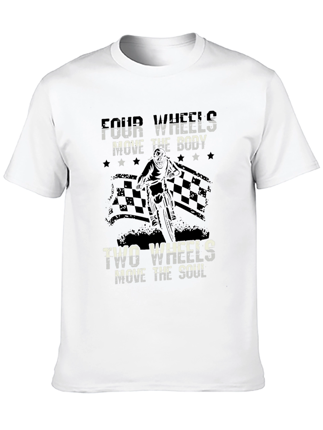 Camiseta Negra Motociclismo Dos Ruedas El Alma