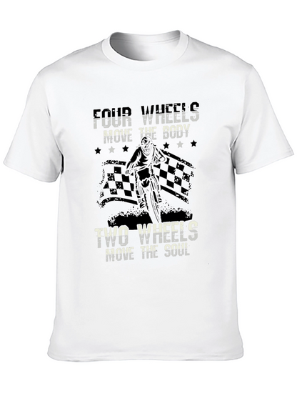 Camiseta Negra Motociclismo Dos Ruedas El Alma