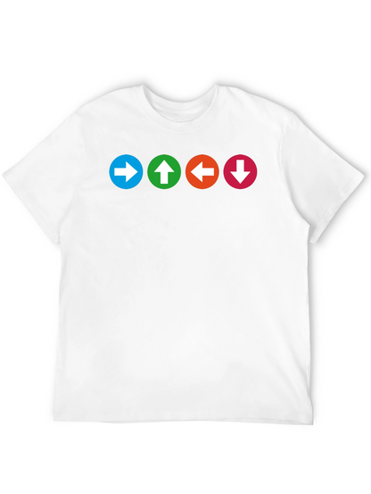 Camiseta Negra con Flechas de Dirección