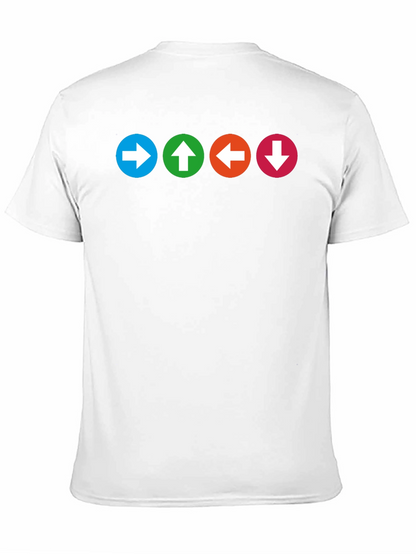 Camiseta Negra con Flechas de Dirección