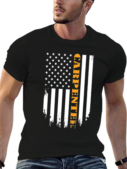 Camiseta Carpintero Bandera Americana