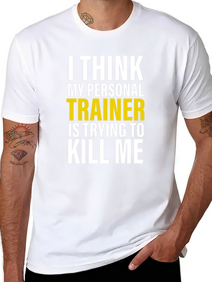Camiseta Humorística: Entrenador Personal Intento de Homicidio