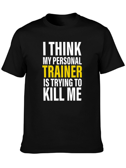 Camiseta Humorística: Entrenador Personal Intento de Homicidio