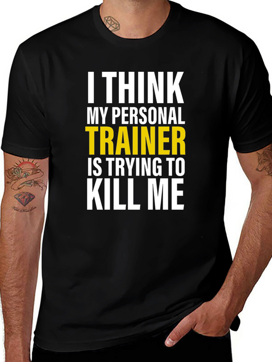 Camiseta Humorística: Entrenador Personal Intento de Homicidio