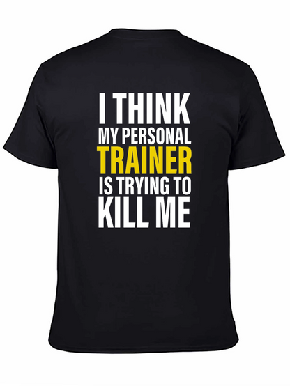 Camiseta Humorística: Entrenador Personal Intento de Homicidio