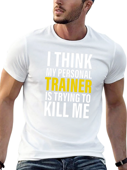 Camiseta Humorística: Entrenador Personal Intento de Homicidio