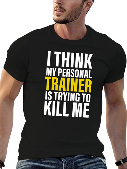 Camiseta Humorística: Entrenador Personal Intento de Homicidio
