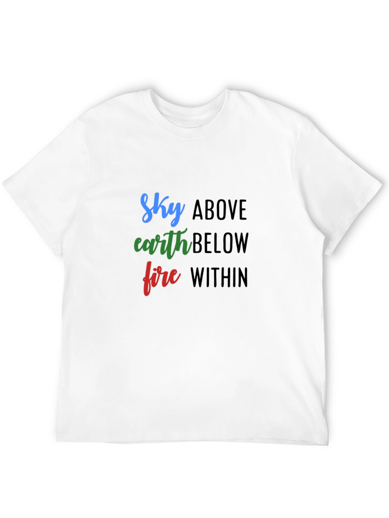 Camiseta Negra Sky Above Earth Below Fire Within