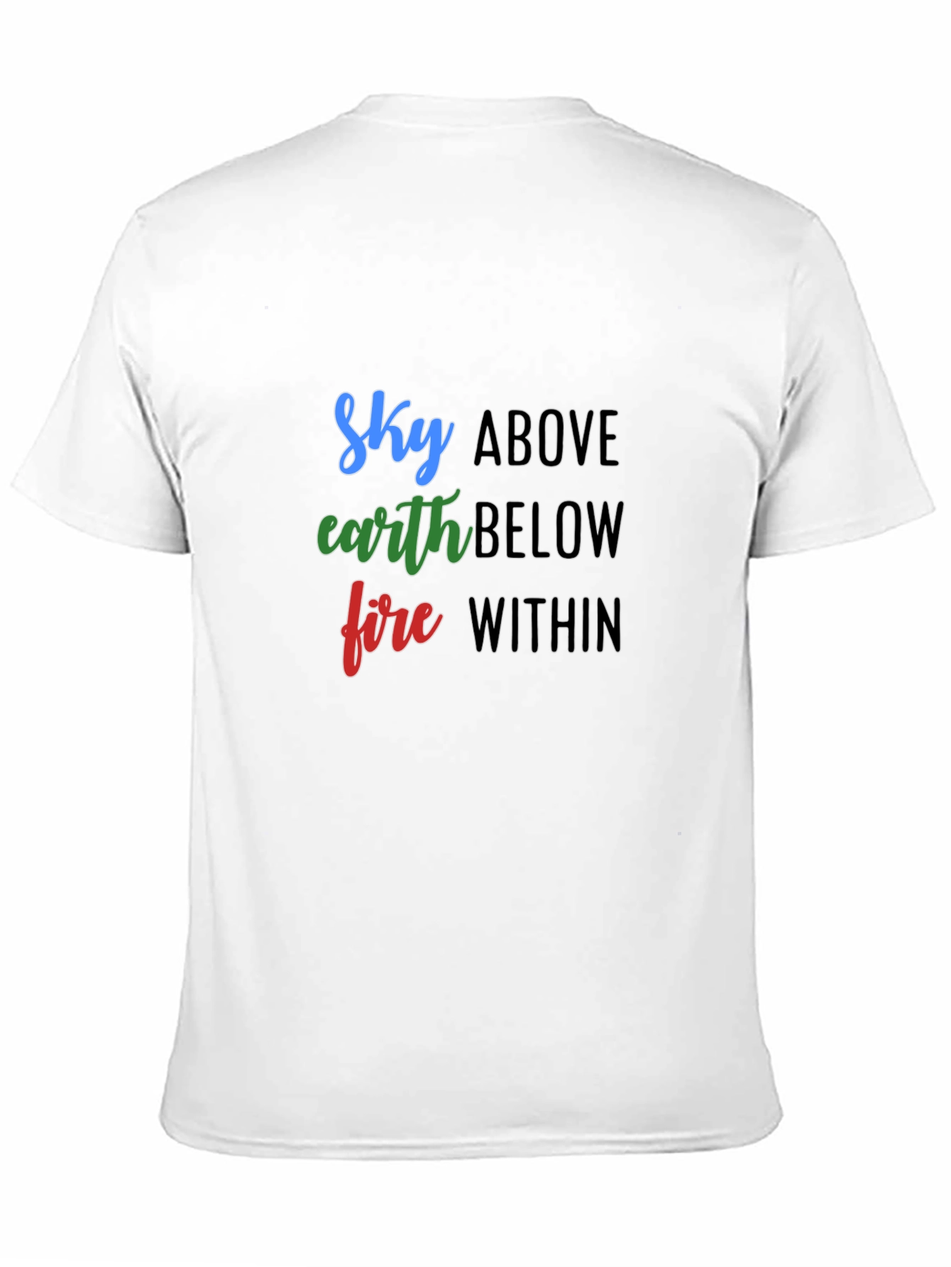 Camiseta Negra Sky Above Earth Below Fire Within