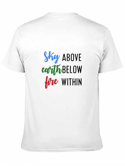 Camiseta Negra Sky Above Earth Below Fire Within