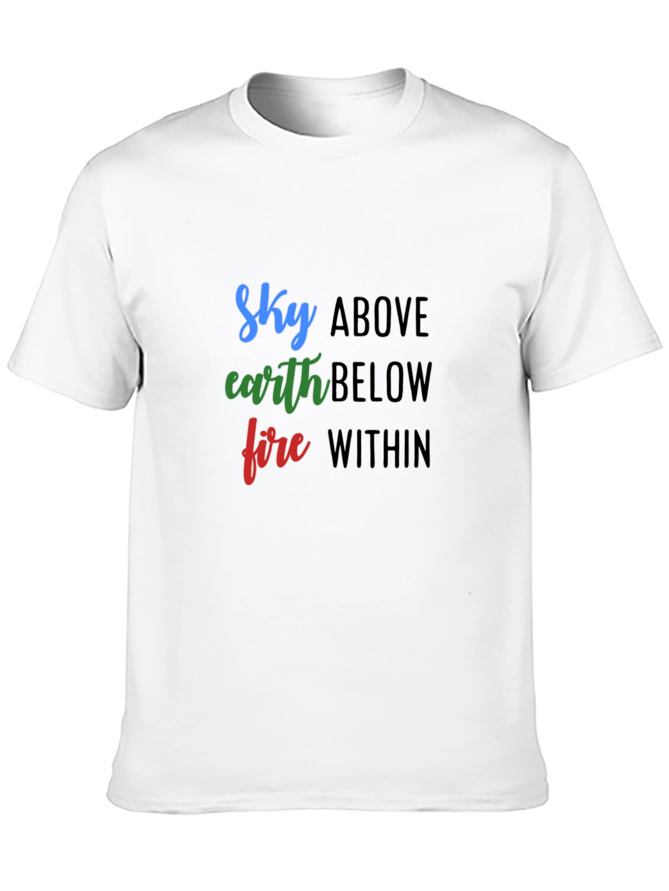 Camiseta Negra Sky Above Earth Below Fire Within