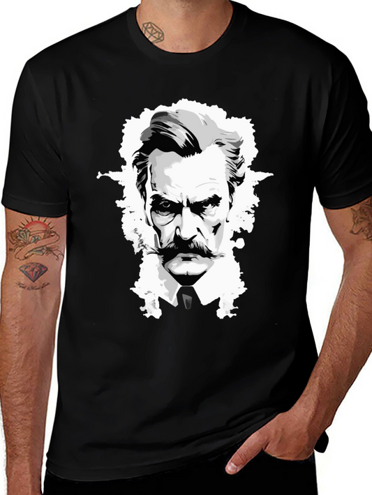 Camiseta Negra Diseño Gráfico Hombre