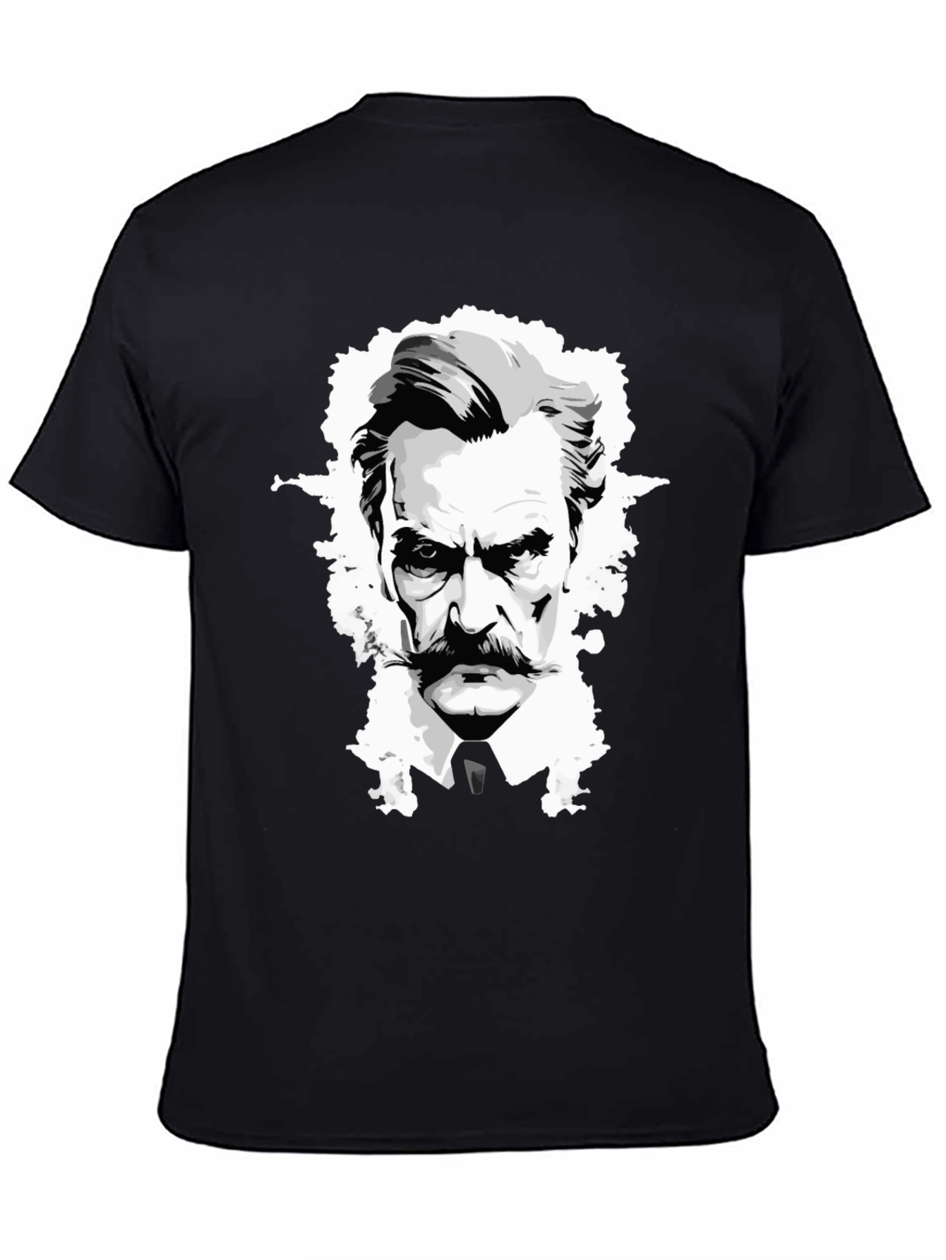 Camiseta Negra Diseño Gráfico Hombre