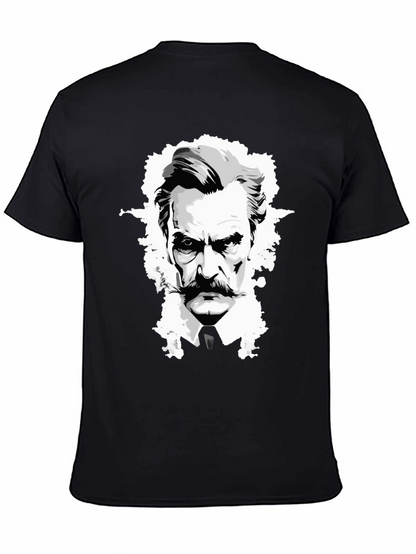 Camiseta Negra Diseño Gráfico Hombre