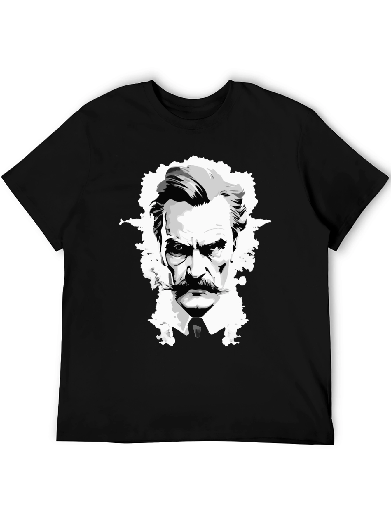 Camiseta Negra Diseño Gráfico Hombre