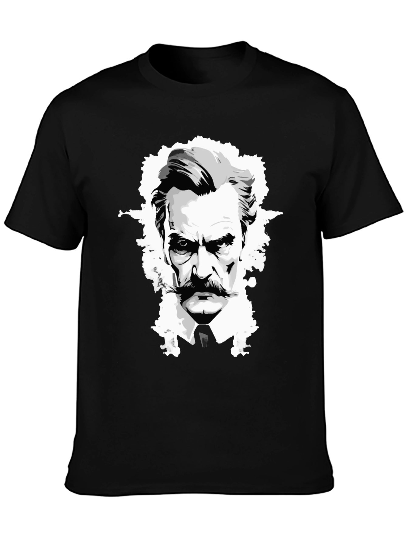 Camiseta Negra Diseño Gráfico Hombre