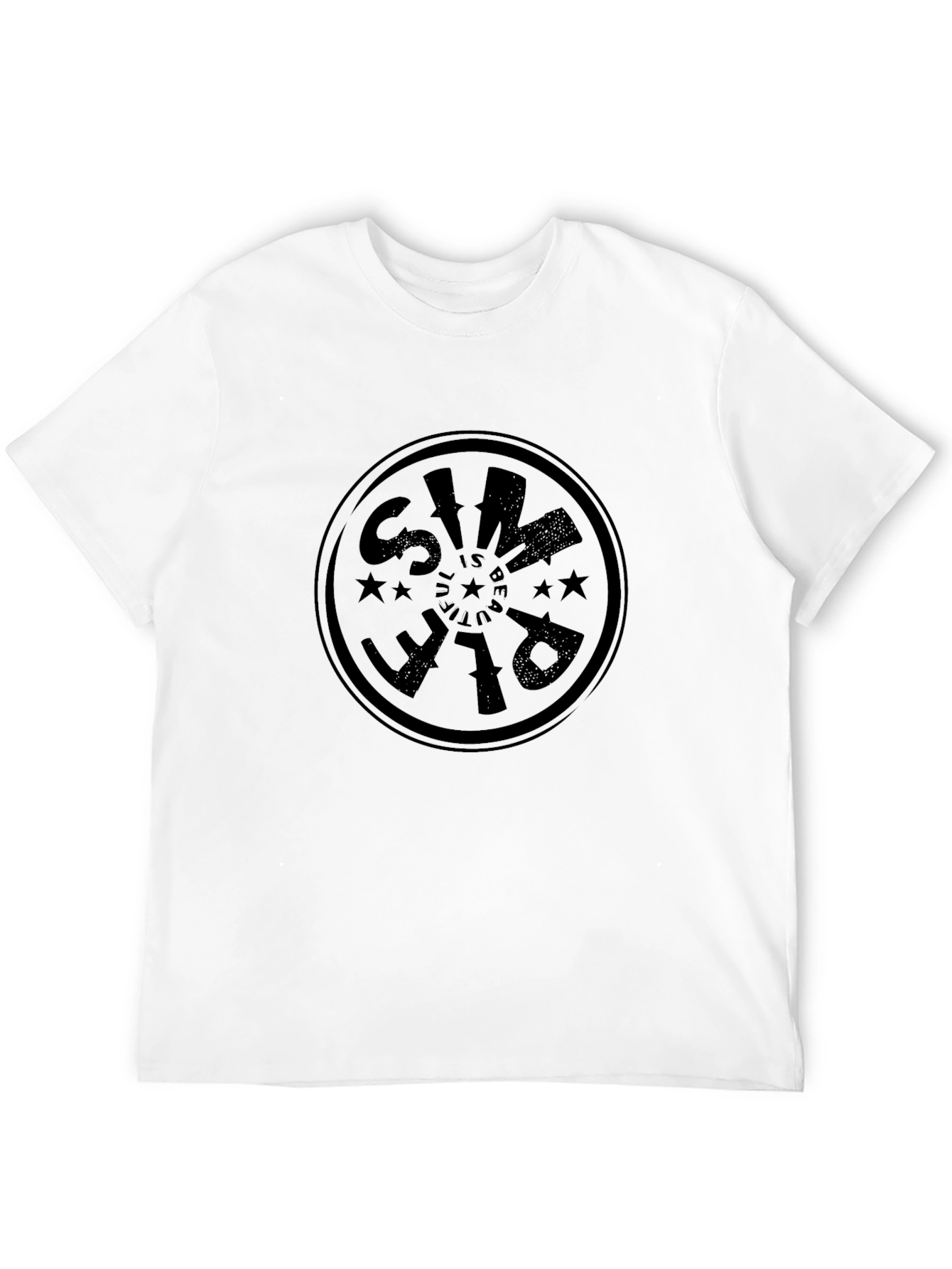 Camiseta Negra Estampada: Simplemente Bella