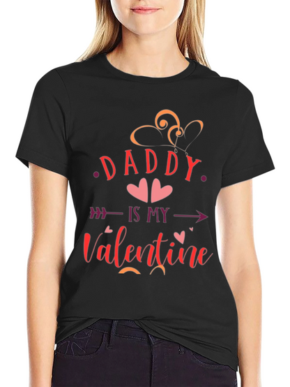 Camiseta Negra Daddy Is My Valentine