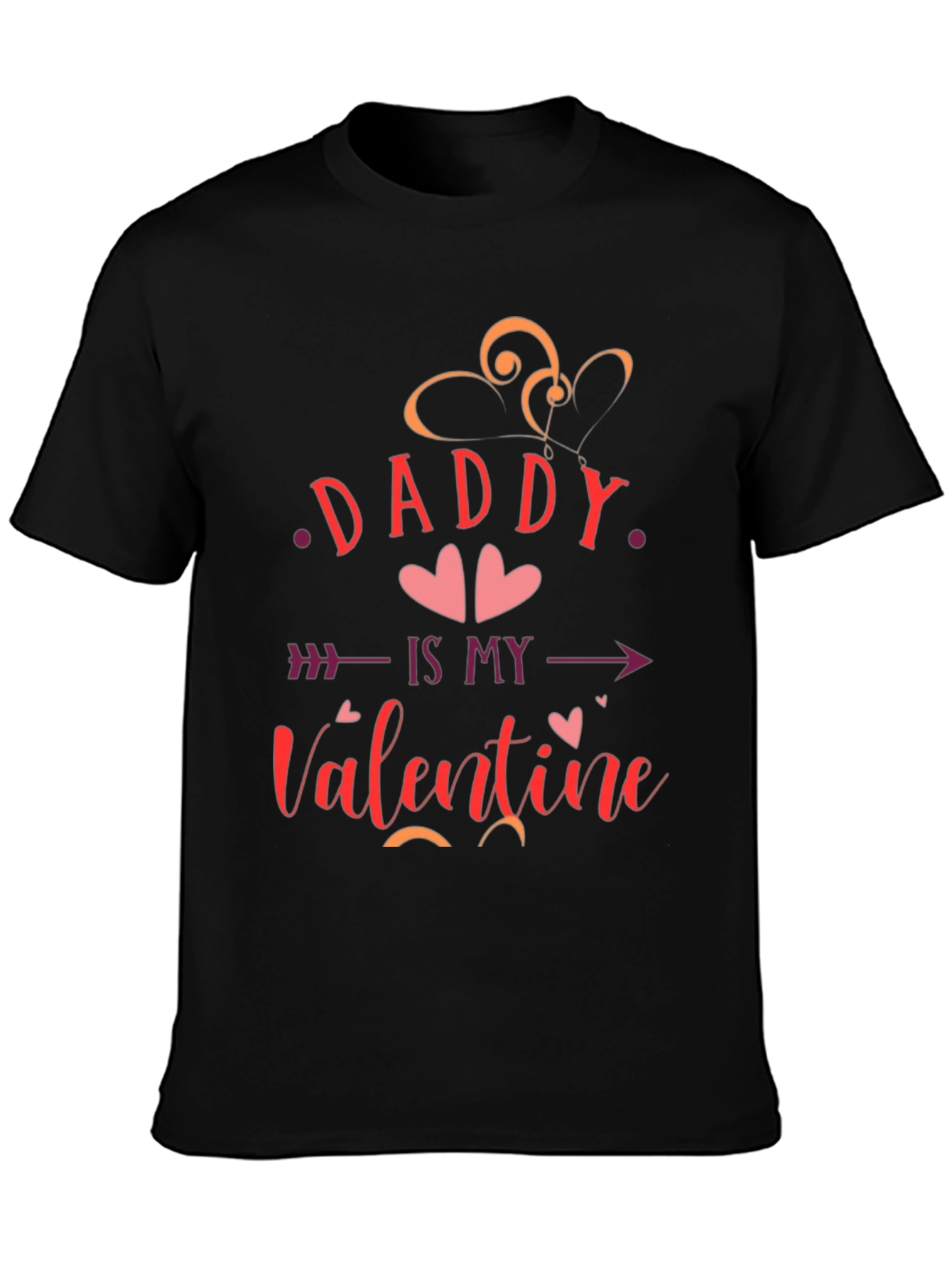Camiseta Negra Daddy Is My Valentine