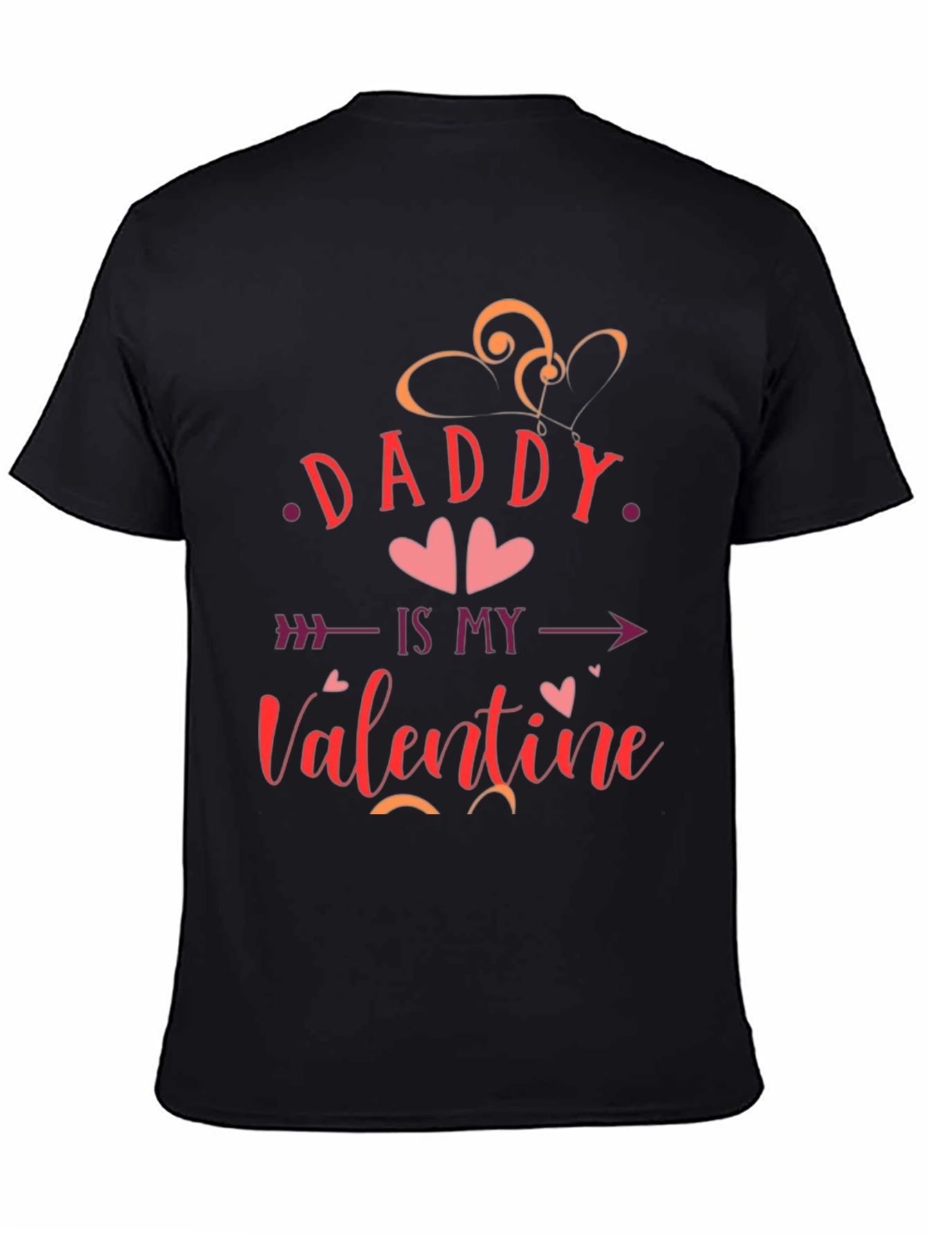 Camiseta Negra Daddy Is My Valentine