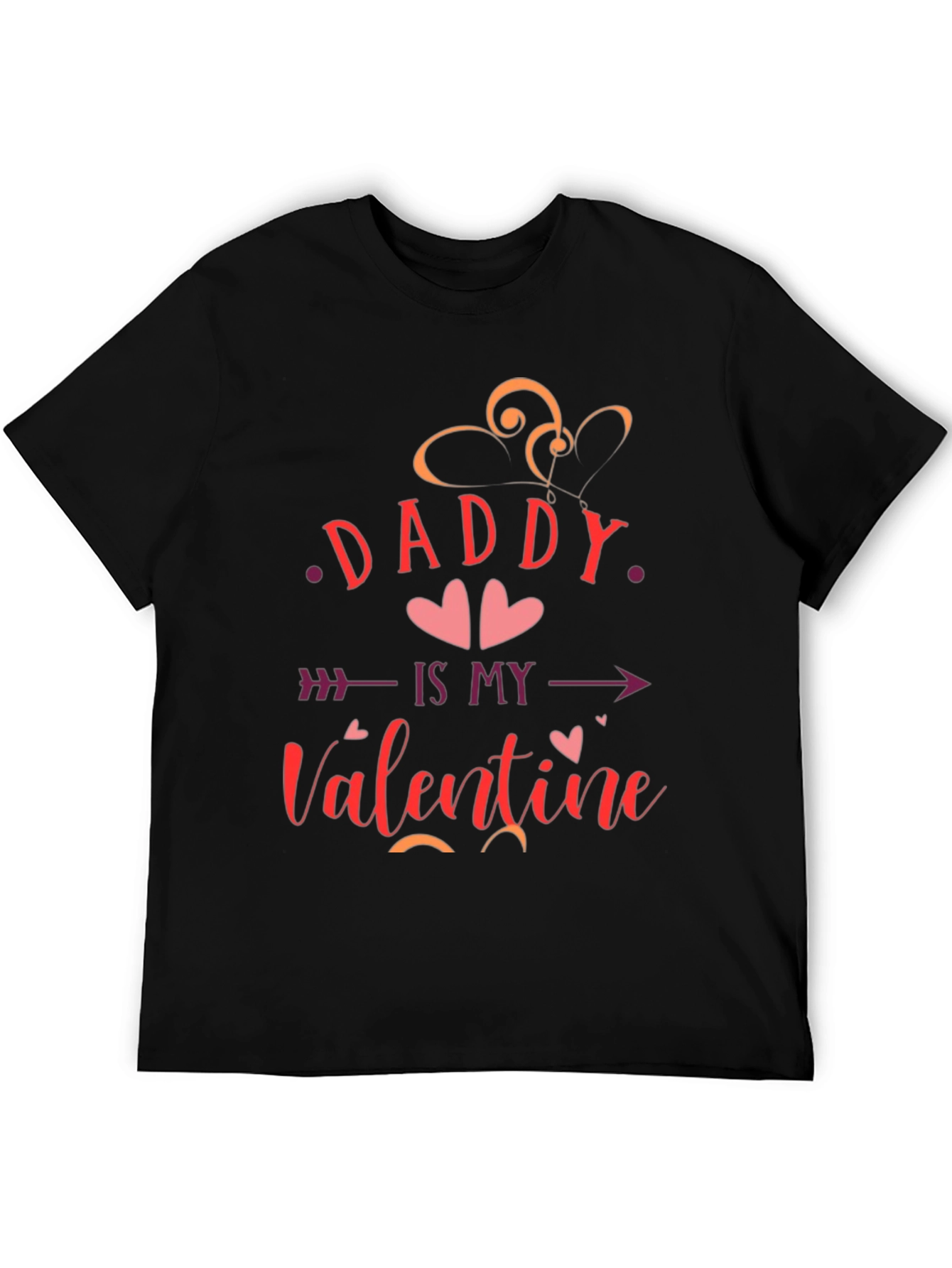 Camiseta Negra Daddy Is My Valentine