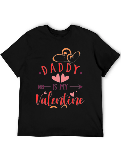 Camiseta Negra Daddy Is My Valentine