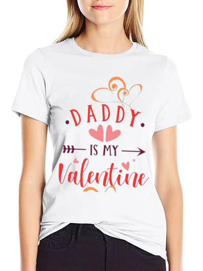 Camiseta Negra Daddy Is My Valentine