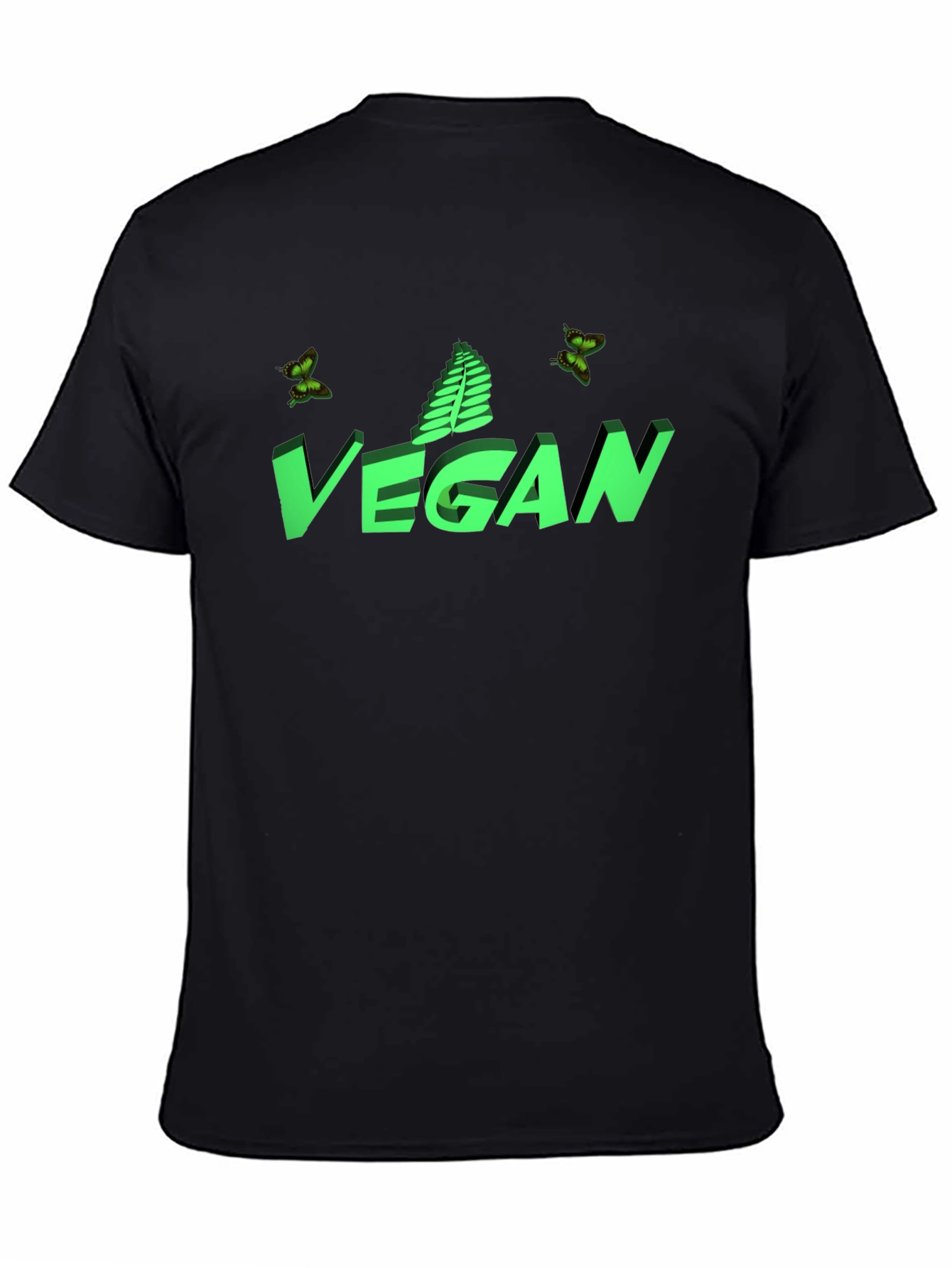 Camiseta Negra Vegana con Diseño Gráfico