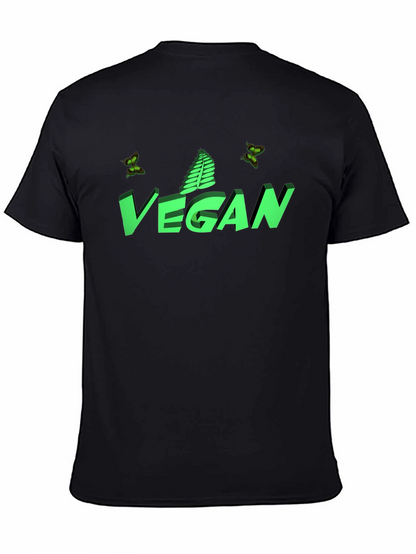 Camiseta Negra Vegana con Diseño Gráfico