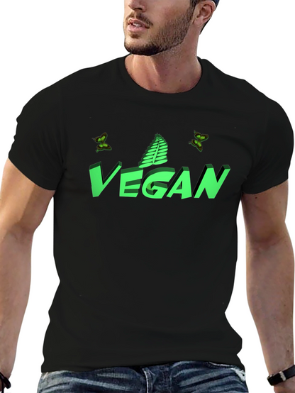 Camiseta Negra Vegana con Diseño Gráfico