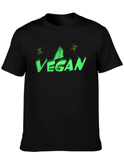Camiseta Negra Vegana con Diseño Gráfico