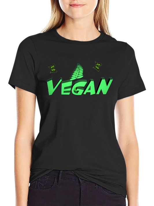 Camiseta Negra Vegana con Diseño Gráfico