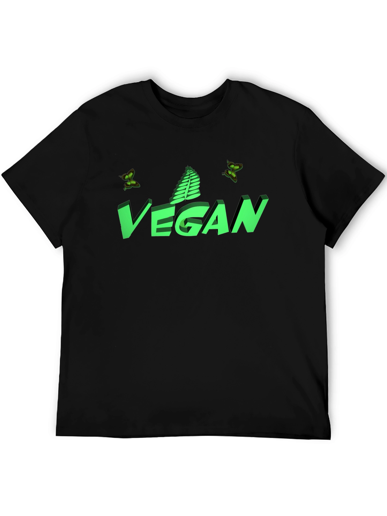 Camiseta Negra Vegana con Diseño Gráfico
