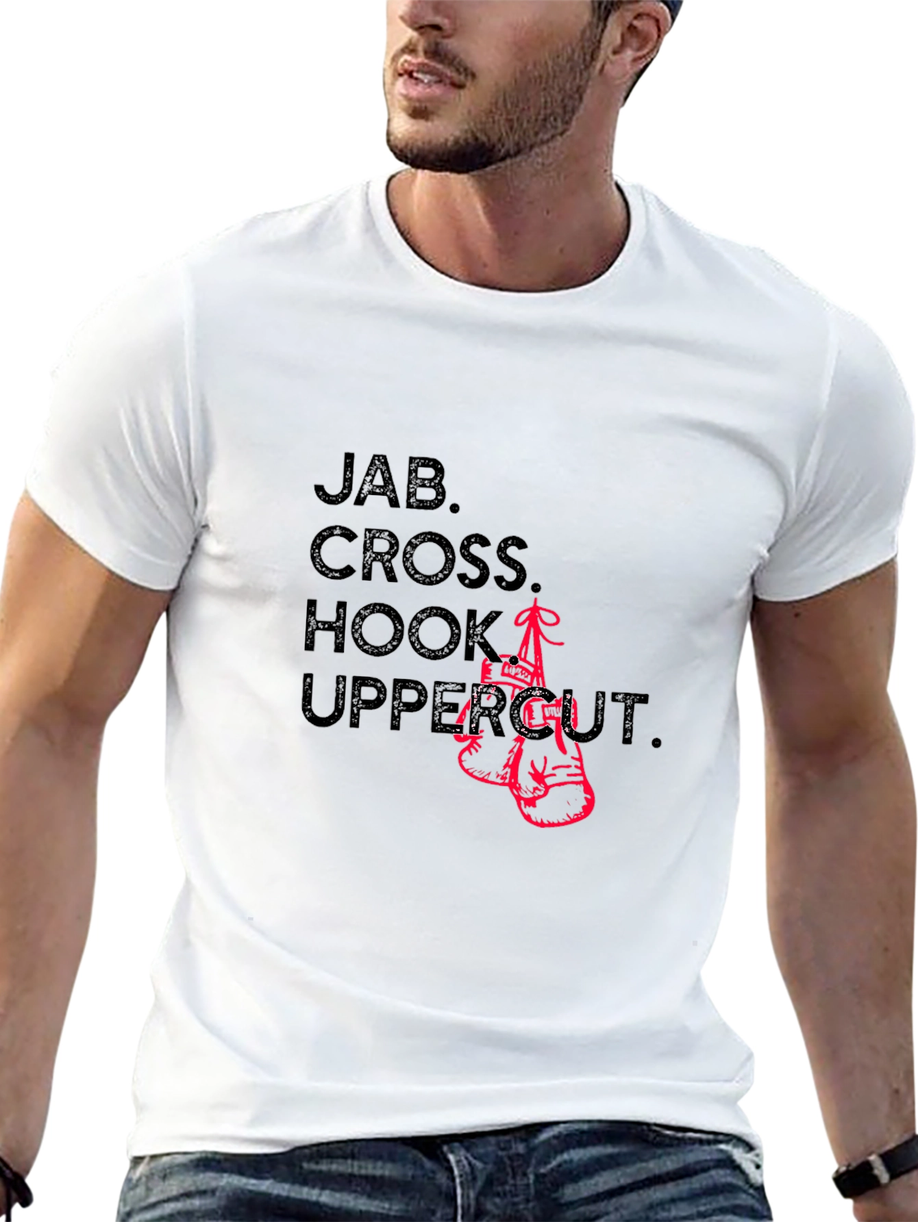 Camiseta Boxeo: Jab Cross Hook Uppercut