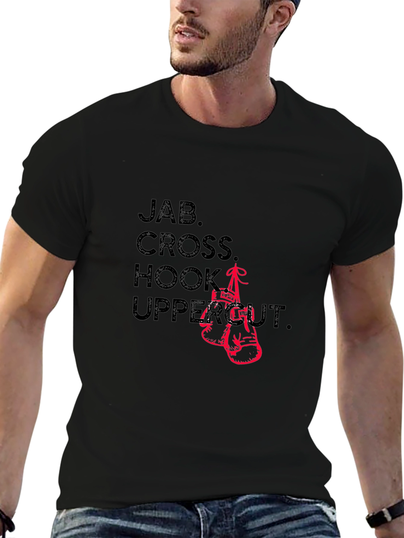 Camiseta Boxeo: Jab Cross Hook Uppercut