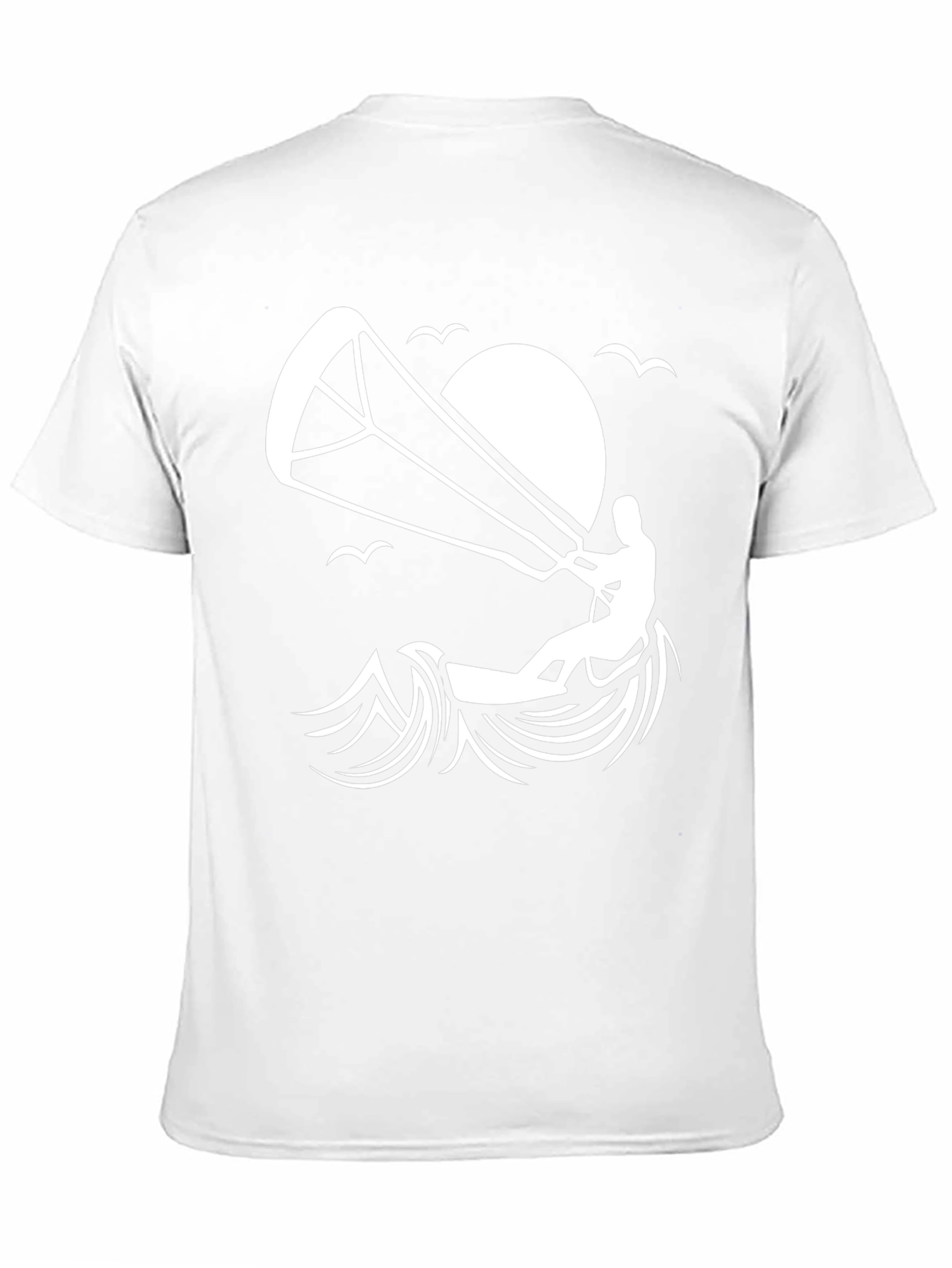 Camiseta Negra Kite Surf Diseño Único