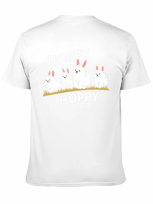 Camiseta Negra Hoppy con Conejitos