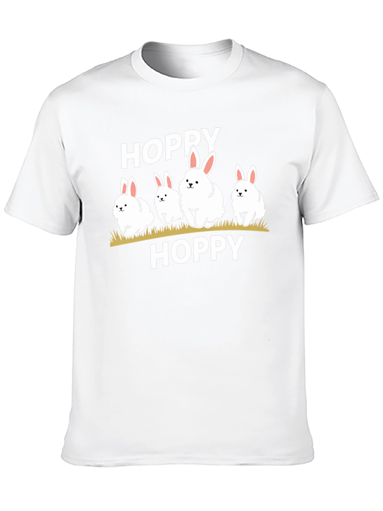 Camiseta Negra Hoppy con Conejitos