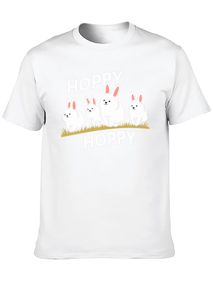 Camiseta Negra Hoppy con Conejitos