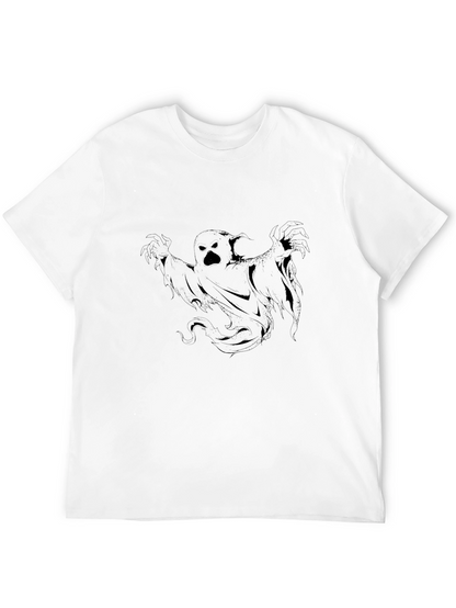 Camiseta Negra con Diseño de Fantasma