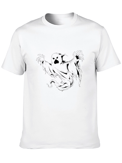 Camiseta Negra con Diseño de Fantasma