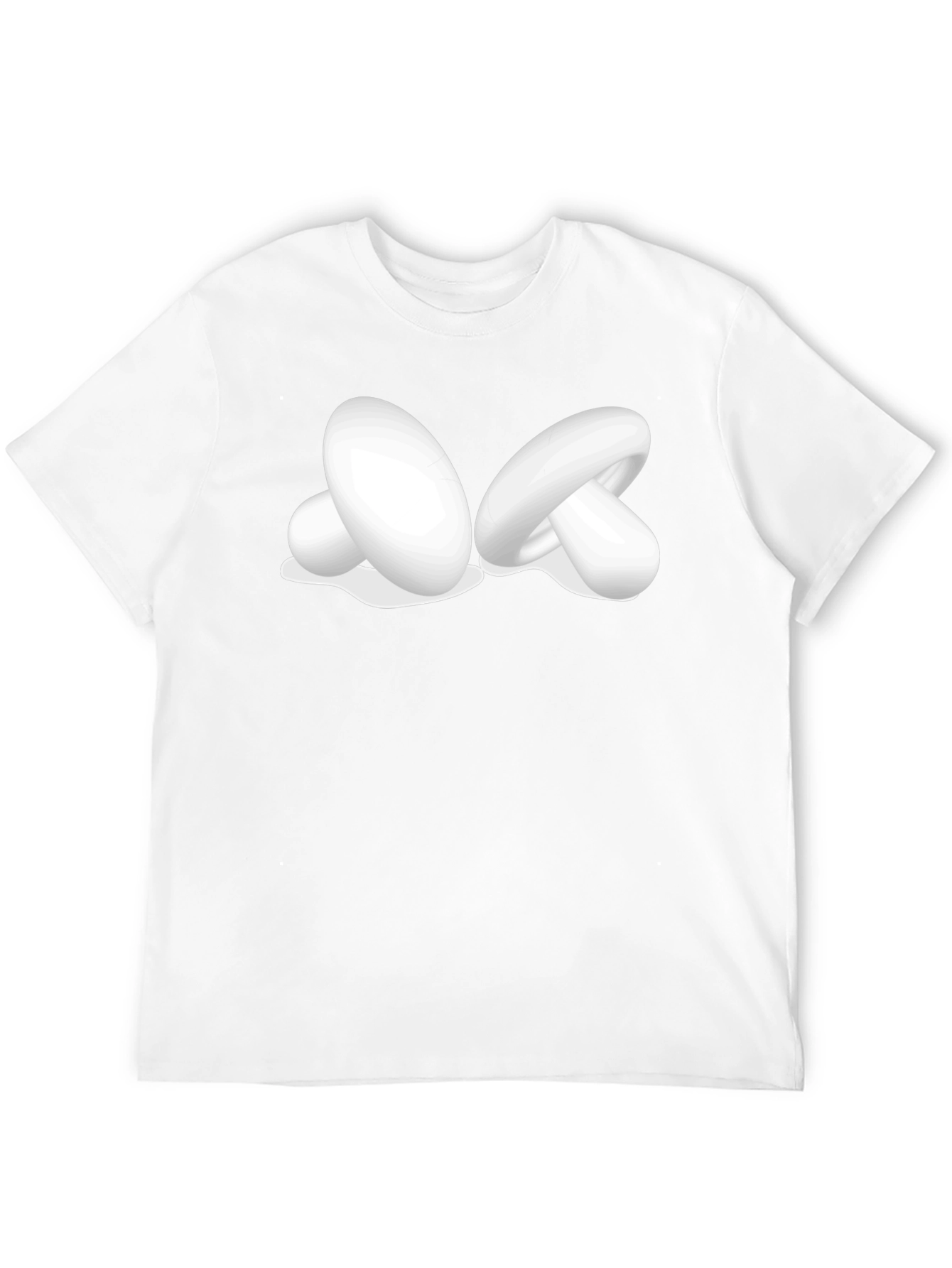 Camiseta Negra con Diseño de Hongos Blancos