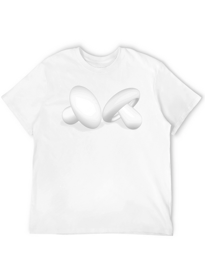 Camiseta Negra con Diseño de Hongos Blancos