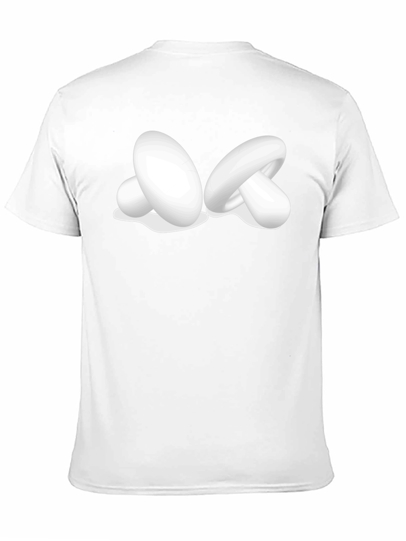 Camiseta Negra con Diseño de Hongos Blancos