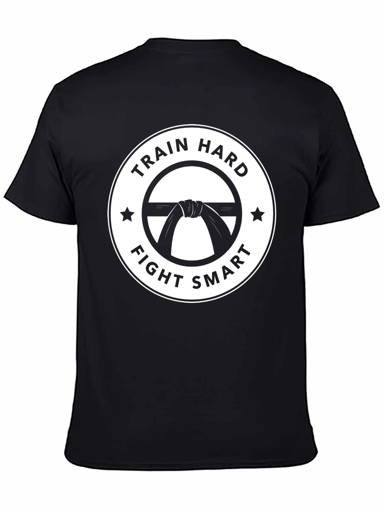 Camiseta Negra Artes Marciales: Entrena Duro Lucha Inteligente