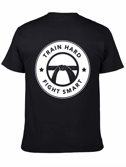 Camiseta Negra Artes Marciales: Entrena Duro Lucha Inteligente