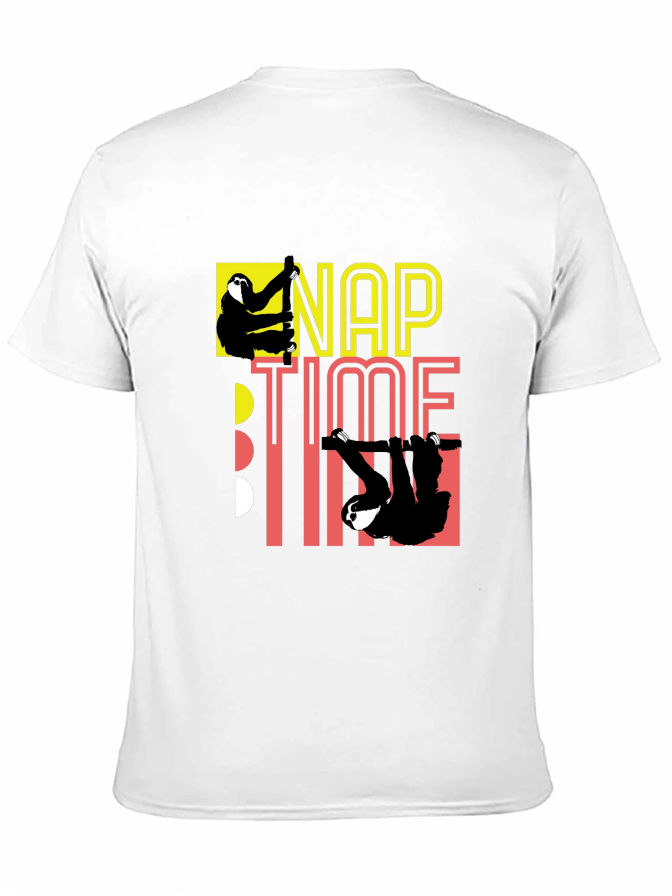 Camiseta Negra Nap Time con Diseño de Perezosos