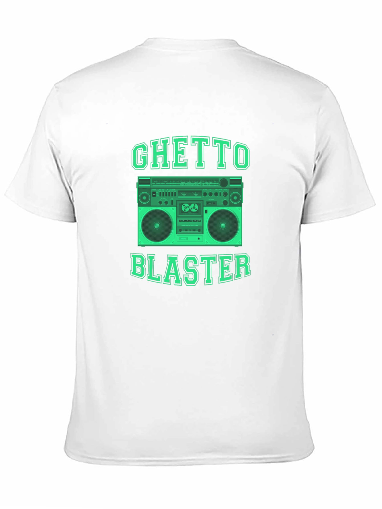 Camiseta Negra Ghetto Blaster Retro