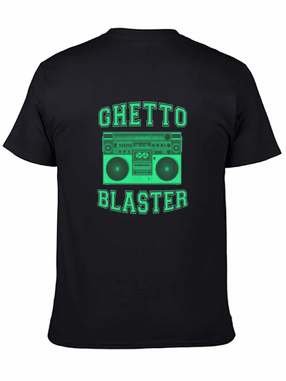 Camiseta Negra Ghetto Blaster Retro